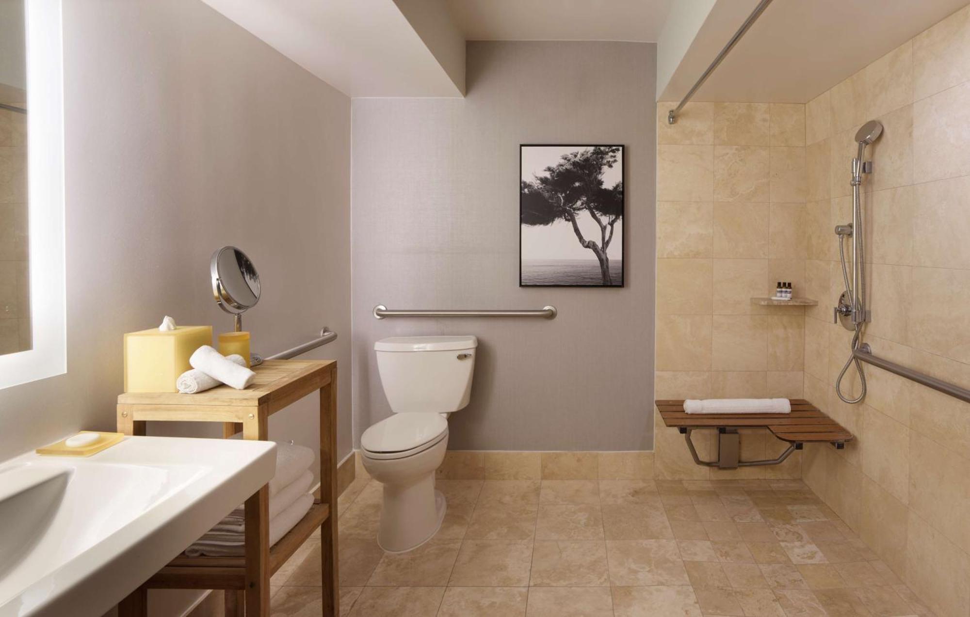 Habitación con cama extragrande y ducha adaptada - Adaptada para personas de movilidad reducida