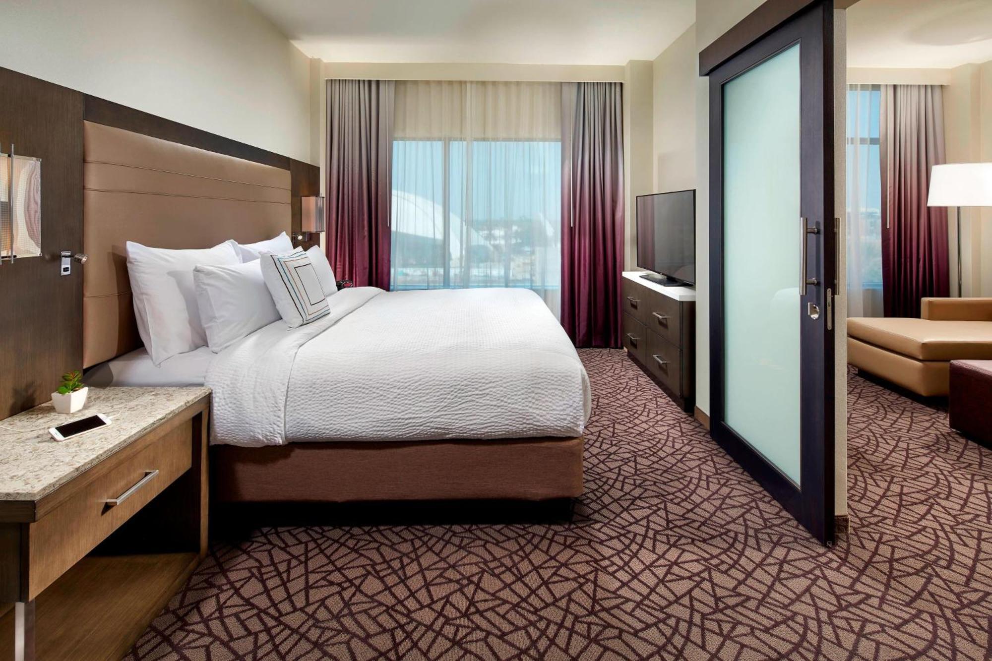 Suite de 1 dormitorio con sofá cama y vistas a la ciudad - 1 cama extragrande