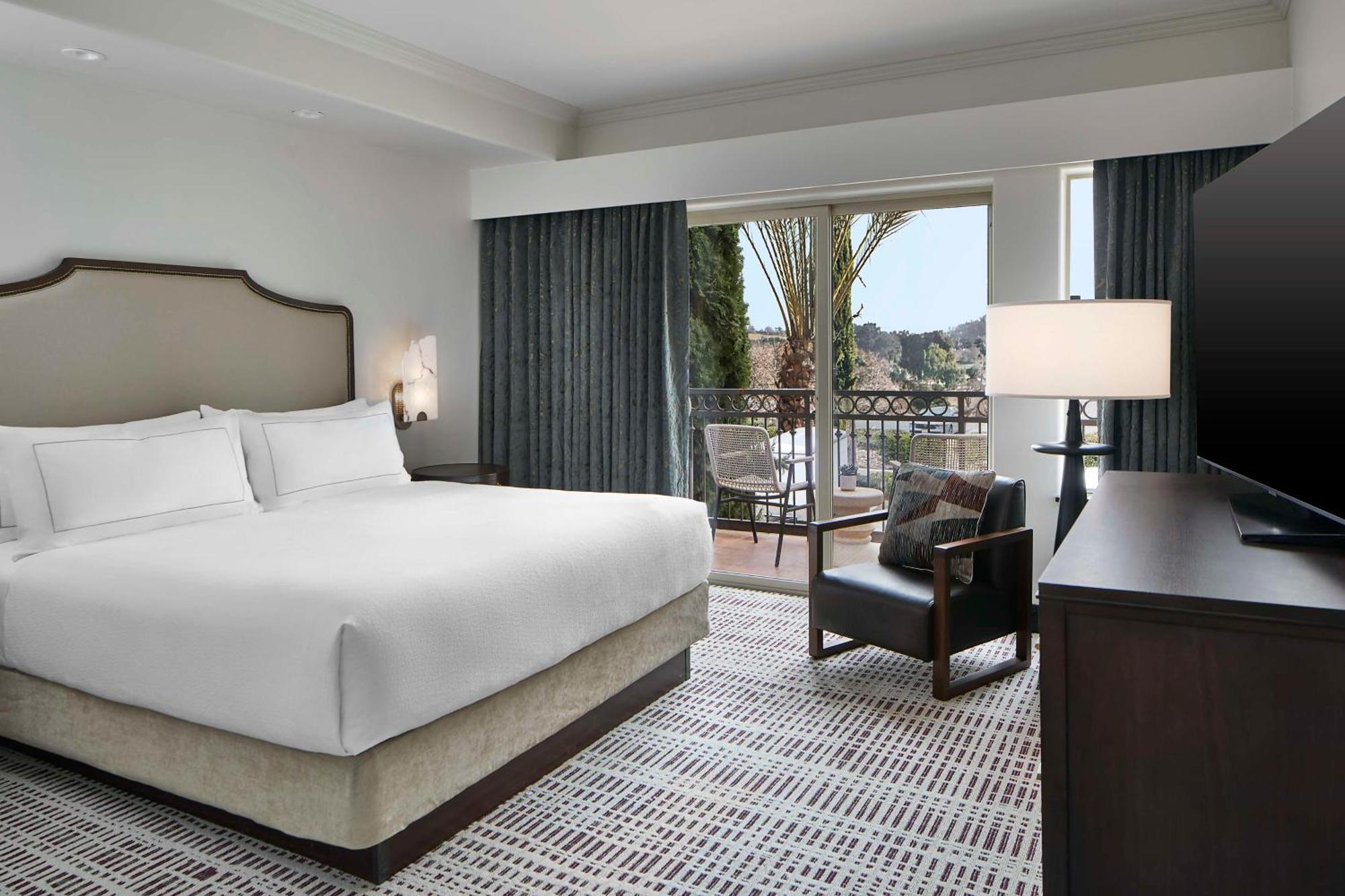 One-Bedroom King Suite Kitchen Sofa Bed Balcony