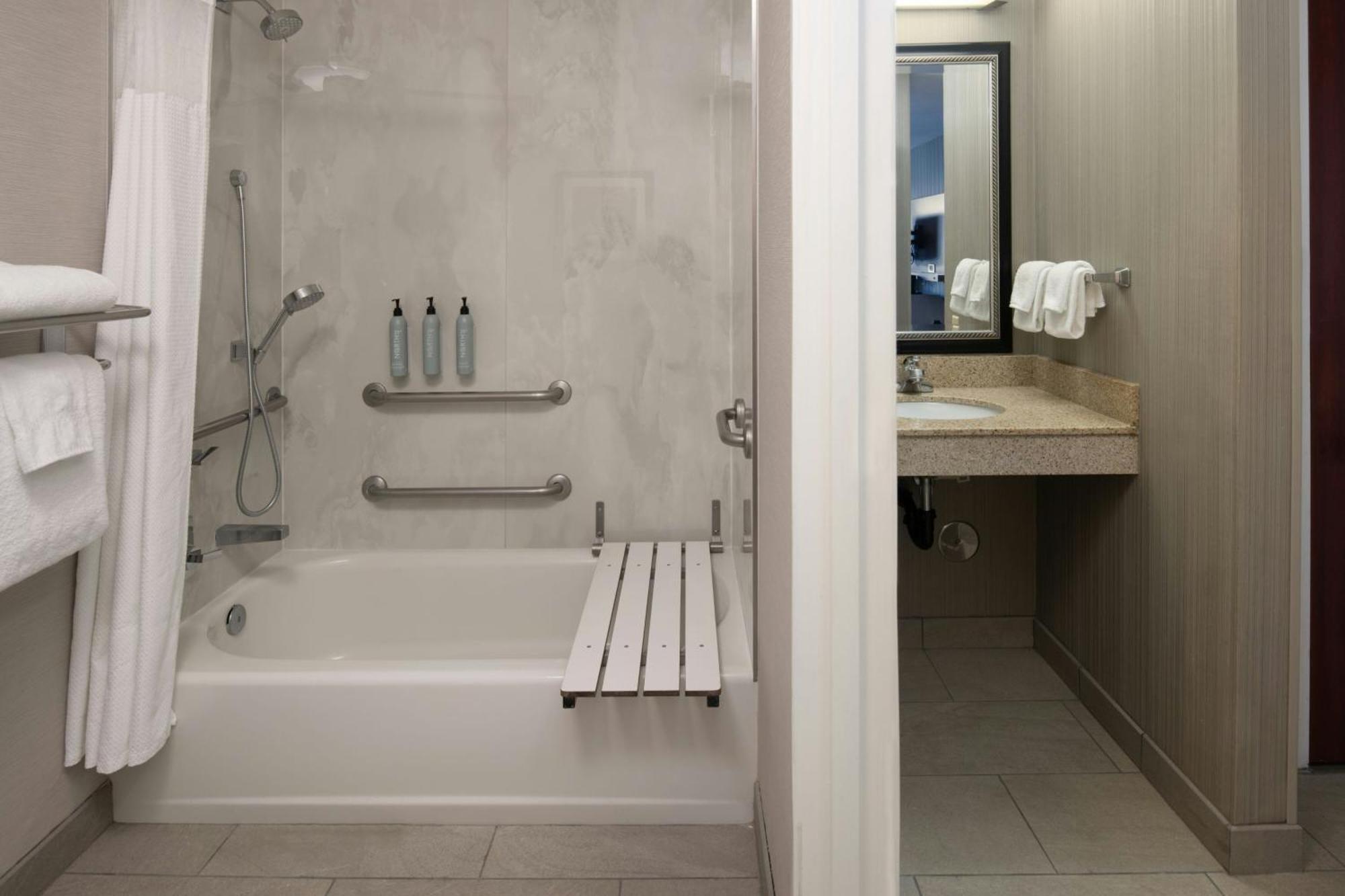 Queen Room with Two Queen Beds and Roll-in Shower - Mobility and Hearing Accessible