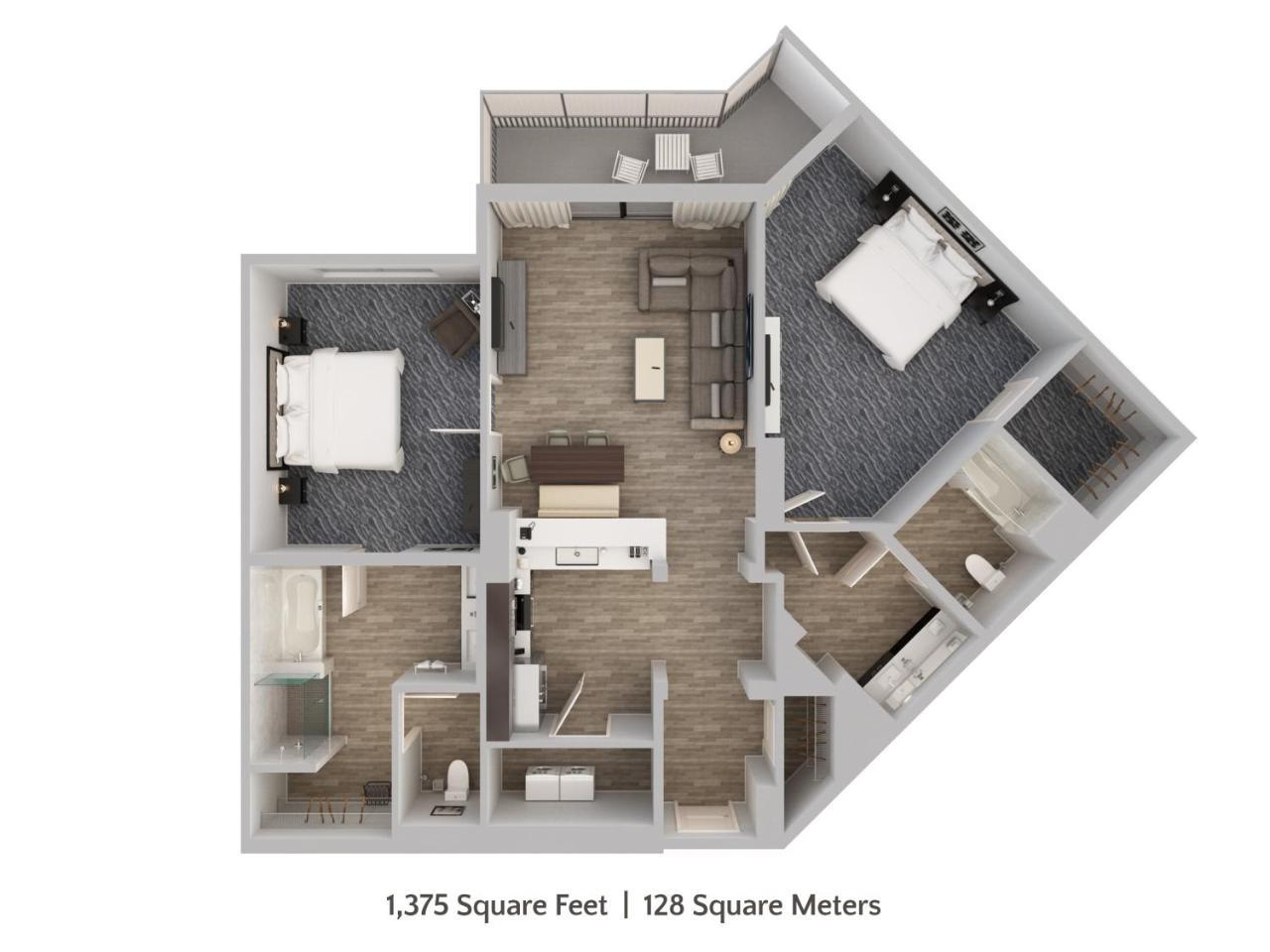 Condo met 2 Slaapkamers - Uitzicht op Resort (Gratis Toegang tot Waterpark)